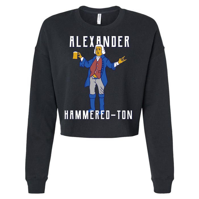 Alexander Hammered-Ton Cropped Pullover Crew