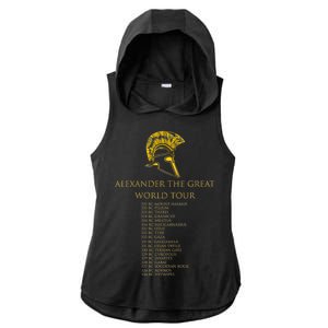 Alexander The Great World Tour Ladies PosiCharge Tri-Blend Wicking Draft Hoodie Tank