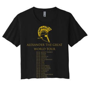 Alexander The Great World Tour Women's Crop Top Tee