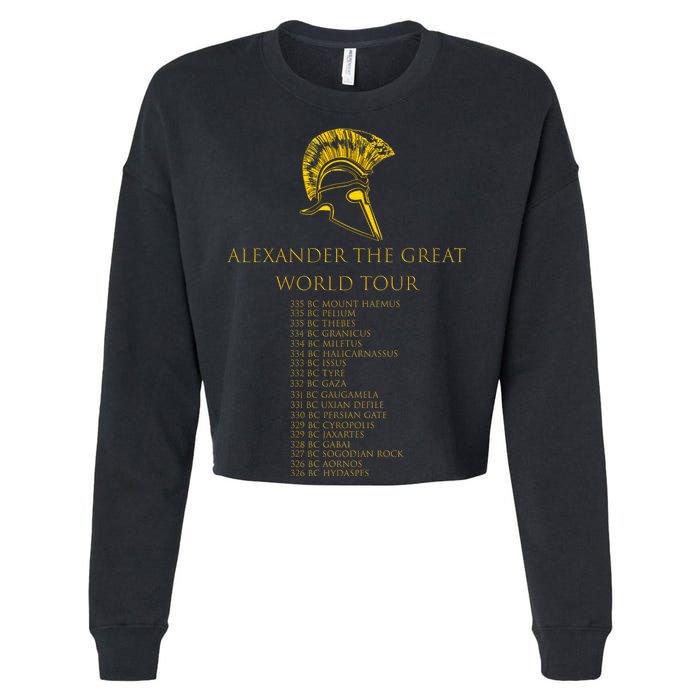 Alexander The Great World Tour Cropped Pullover Crew