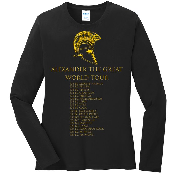 Alexander The Great World Tour Ladies Long Sleeve Shirt