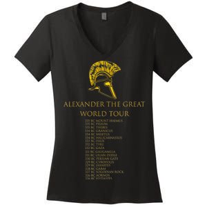 Alexander The Great World Tour Women's V-Neck T-Shirt