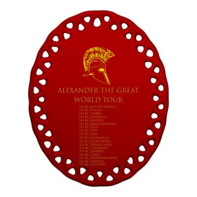 Alexander The Great World Tour Ceramic Oval Ornament