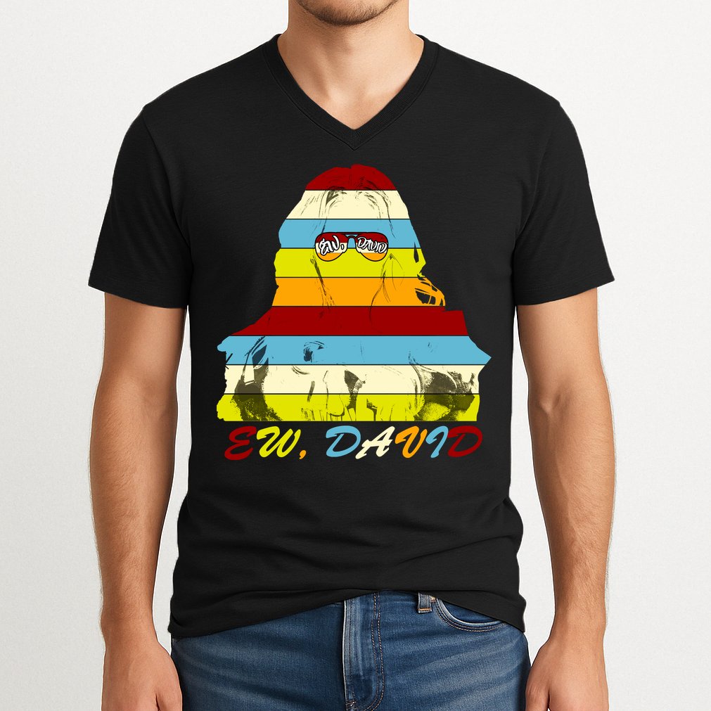 Alexis Ew David Funny 4th Birthday V-Neck T-Shirt