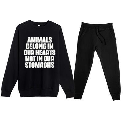 Animal Liberation Front Activist For Animal Rights & Welfare Design Premium Crewneck Sweatsuit Set