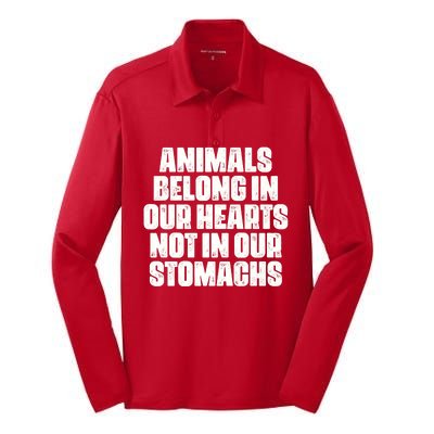 Animal Liberation Front Activist For Animal Rights & Welfare Design Silk Touch Performance Long Sleeve Polo