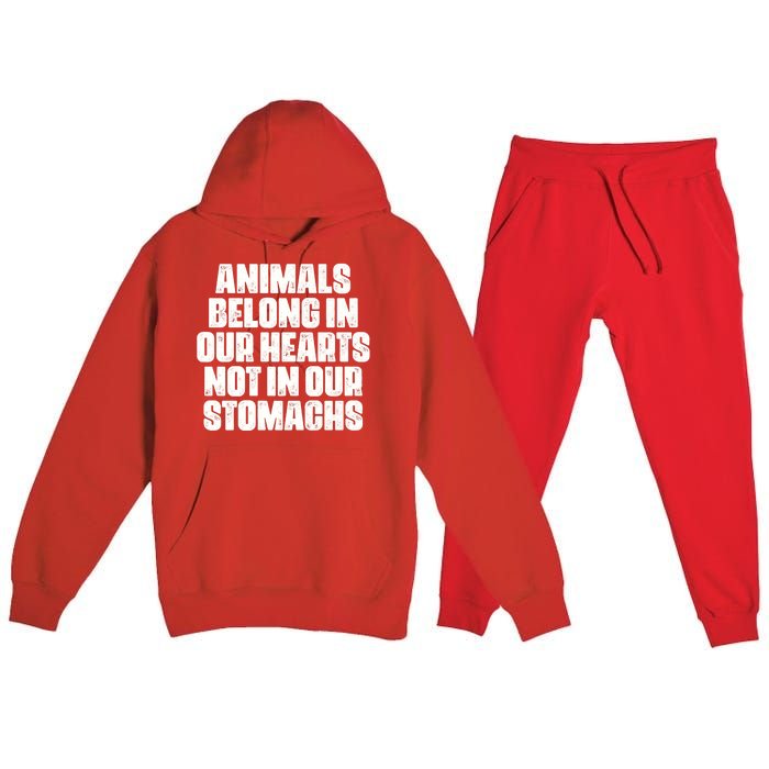 Animal Liberation Front Activist For Animal Rights & Welfare Design Premium Hooded Sweatsuit Set