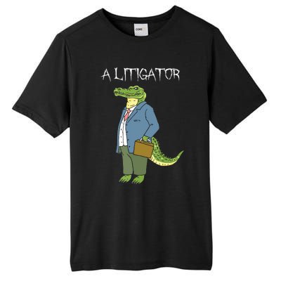 A Litigator Funny Alligator Attorney Alitigator Tall Fusion ChromaSoft Performance T-Shirt