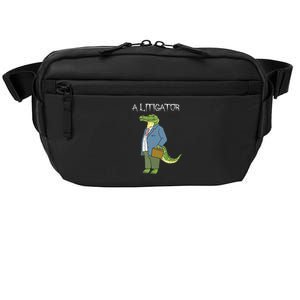 A Litigator Funny Alligator Attorney Alitigator Crossbody Pack