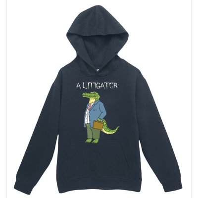 A Litigator Funny Alligator Attorney Alitigator Urban Pullover Hoodie