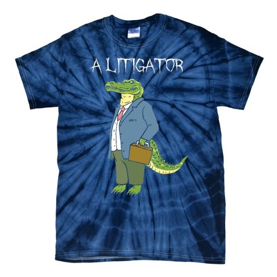 A Litigator Funny Alligator Attorney Alitigator Tie-Dye T-Shirt