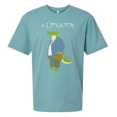 A Litigator Funny Alligator Attorney Alitigator Sueded Cloud Jersey T-Shirt