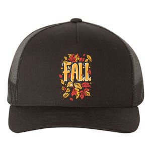 Autumn Leaves Fall Season Theme Yupoong Adult 5-Panel Trucker Hat