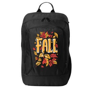 Autumn Leaves Fall Season Theme City Backpack