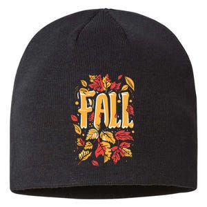 Autumn Leaves Fall Season Theme Sustainable Beanie