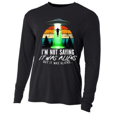 Alien Lover, Funny It Was Aliens, Flying Saucer, Alien Cooling Performance Long Sleeve Crew