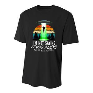 Alien Lover, Funny It Was Aliens, Flying Saucer, Alien Youth Performance Sprint T-Shirt