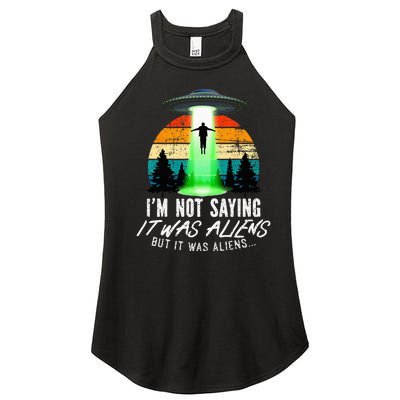 Alien Lover, Funny It Was Aliens, Flying Saucer, Alien Women’s Perfect Tri Rocker Tank