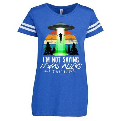 Alien Lover, Funny It Was Aliens, Flying Saucer, Alien Enza Ladies Jersey Football T-Shirt