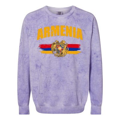 Armenia Logo Flag Colorblast Crewneck Sweatshirt