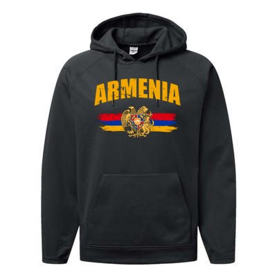 Armenia Logo Flag Performance Fleece Hoodie