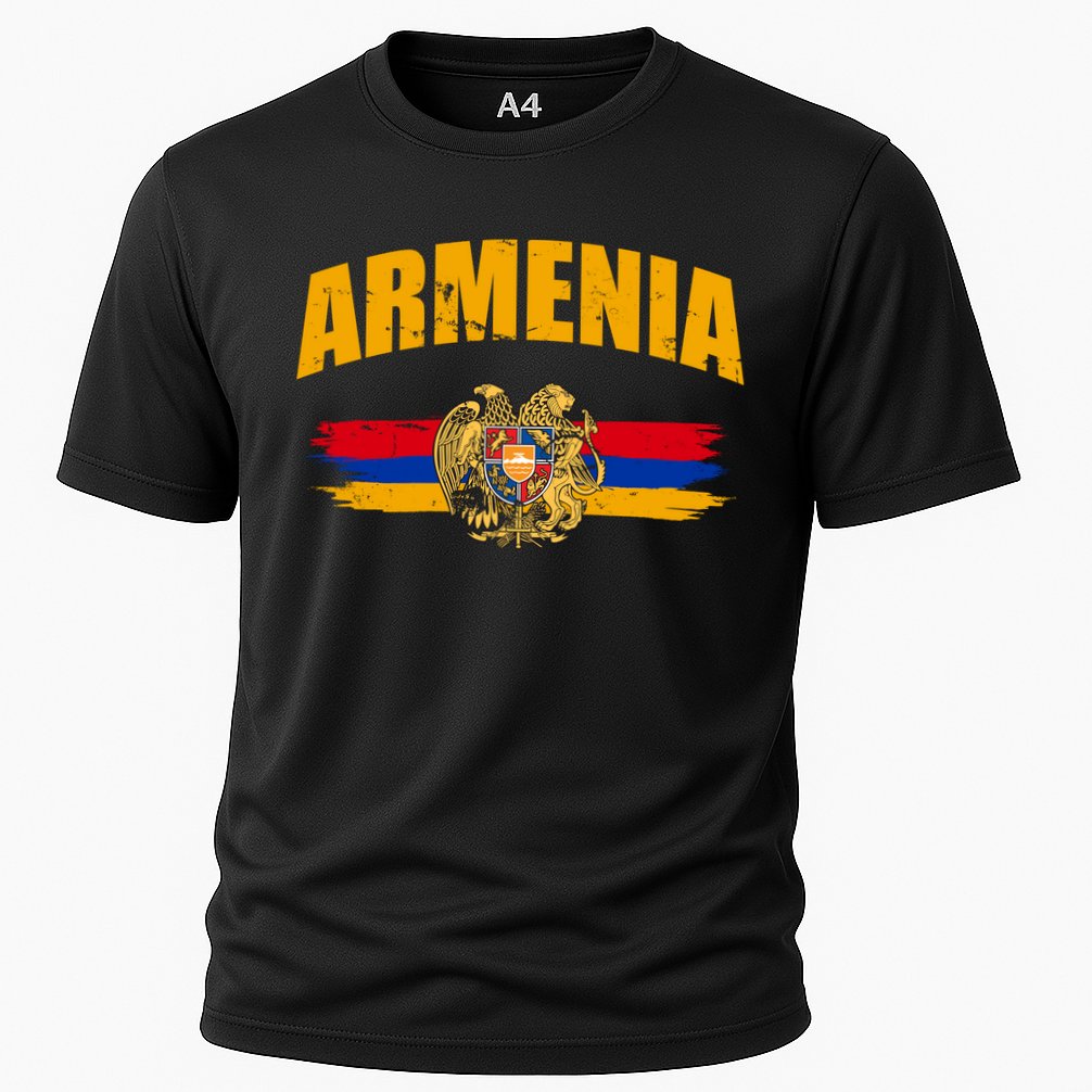 Armenia Logo Flag Cooling Performance Crew T-Shirt