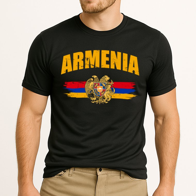 Armenia Logo Flag Cooling Performance Crew T-Shirt