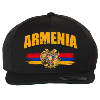 Armenia Logo Flag Wool Snapback Cap