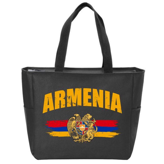 Armenia Logo Flag Zip Tote Bag