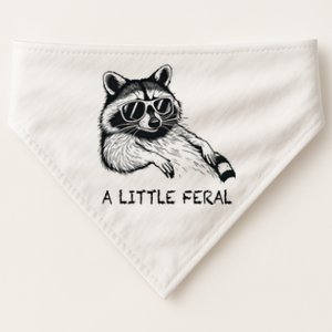 A Little Feral Raccoon With Moon Animal Raccoon Trash Panda USA-Made Doggie Bandana