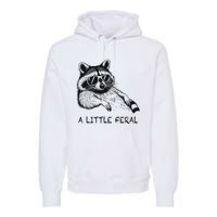 A Little Feral Raccoon With Moon Animal Raccoon Trash Panda Premium Hoodie