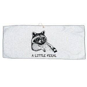 A Little Feral Raccoon With Moon Animal Raccoon Trash Panda Large Microfiber Waffle Golf Towel