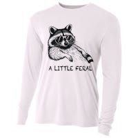 A Little Feral Raccoon With Moon Animal Raccoon Trash Panda Cooling Performance Long Sleeve Crew