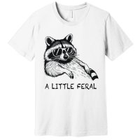 A Little Feral Raccoon With Moon Animal Raccoon Trash Panda Premium T-Shirt