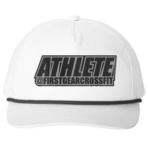 Athlete Logo Front And Back Snapback Five-Panel Rope Hat