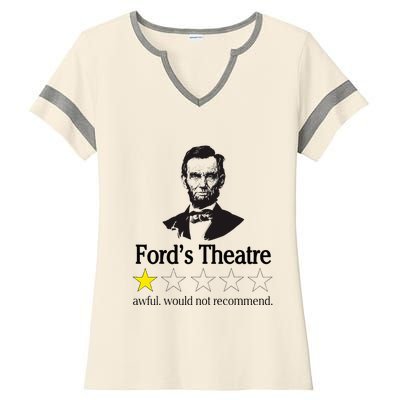 Abraham Lincoln FordS Theatre Awful Would Not Recommend Ladies Halftime Notch Neck Tee