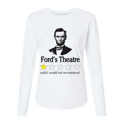 Abraham Lincoln FordS Theatre Awful Would Not Recommend Womens Cotton Relaxed Long Sleeve T-Shirt