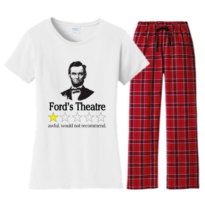 Abraham Lincoln FordS Theatre Awful Would Not Recommend Women's Flannel Pajama Set