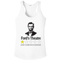 Abraham Lincoln FordS Theatre Awful Would Not Recommend Ladies PosiCharge Competitor Racerback Tank