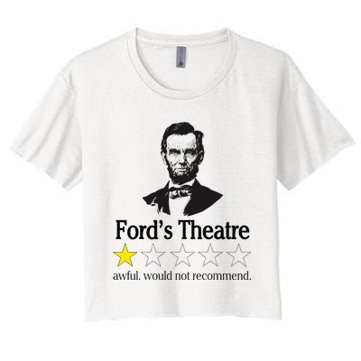 Abraham Lincoln FordS Theatre Awful Would Not Recommend Women's Crop Top Tee