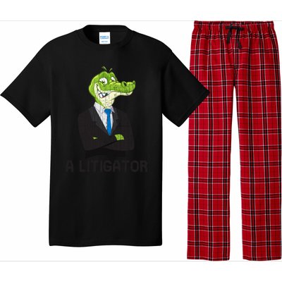 A Litigator Funny Lawyer Attorney Law School Graphic Funny Gift Pajama Set