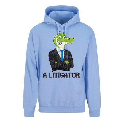 A Litigator Funny Lawyer Attorney Law School Graphic Funny Gift Unisex Surf Hoodie