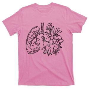 Anatomical Lung Floral Flower T-Shirt