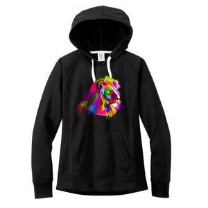 Africa Lion Face Gift Colorful South Animals Safari Hoody Women's Fleece Hoodie