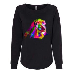 Africa Lion Face Gift Colorful South Animals Safari Hoody Womens California Wash Sweatshirt