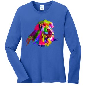 Africa Lion Face Gift Colorful South Animals Safari Hoody Ladies Long Sleeve Shirt