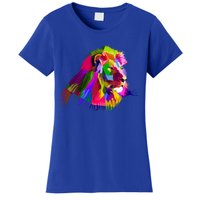 Africa Lion Face Gift Colorful South Animals Safari Hoody Women's T-Shirt