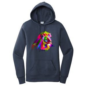 Africa Lion Face Gift Colorful South Animals Safari Hoody Women's Pullover Hoodie