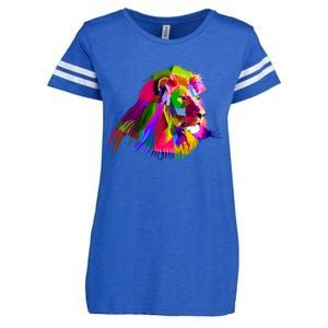 Africa Lion Face Gift Colorful South Animals Safari Hoody Enza Ladies Jersey Football T-Shirt