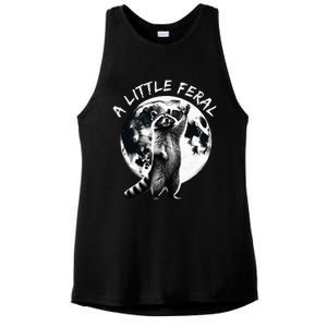 A Little Feral Racoons Howling At The Moon Racoons Meme Ladies PosiCharge Tri-Blend Wicking Tank